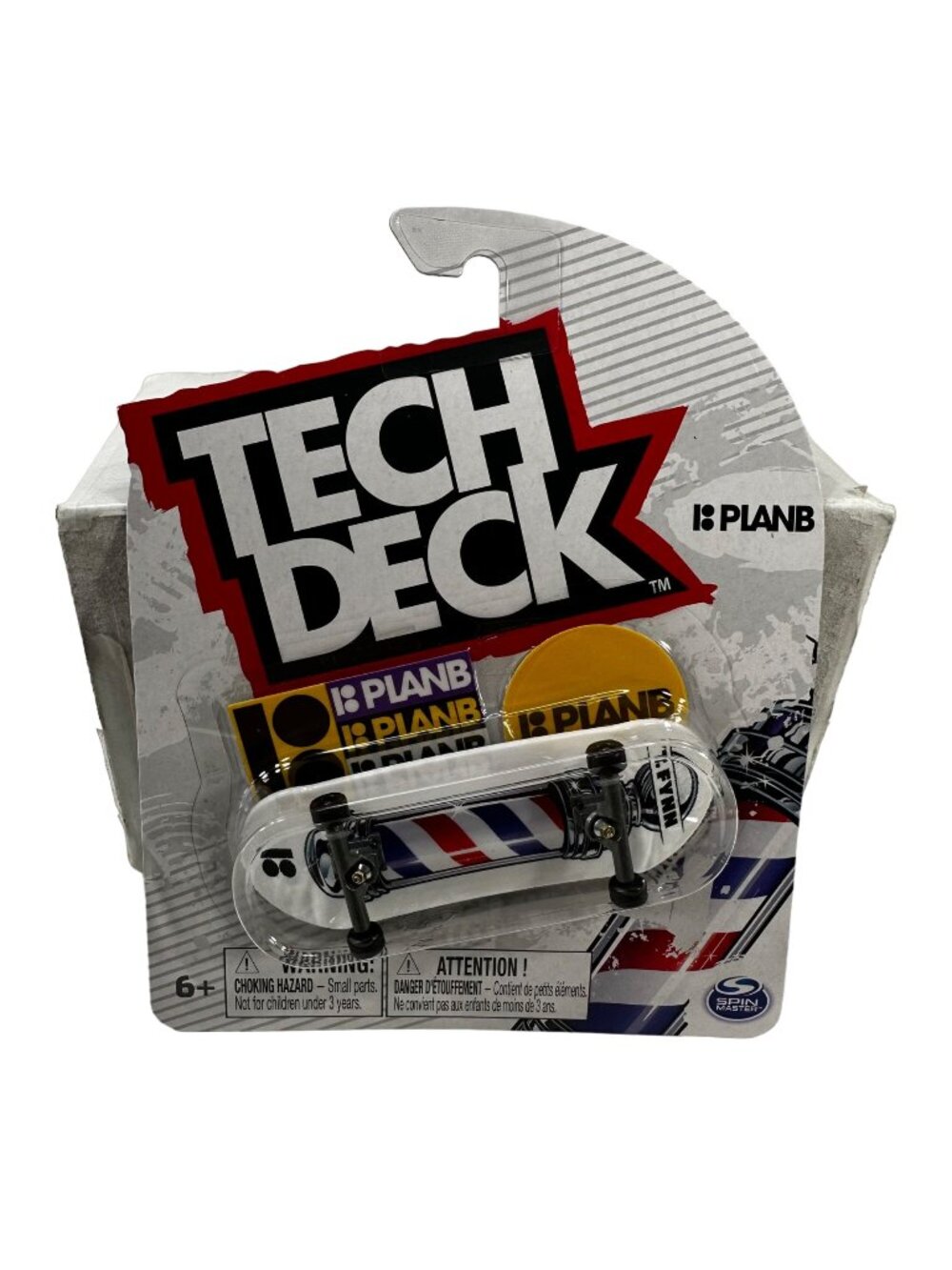 Tech Deck PlanB Barber Pole Common Skateboard Fingerboard New